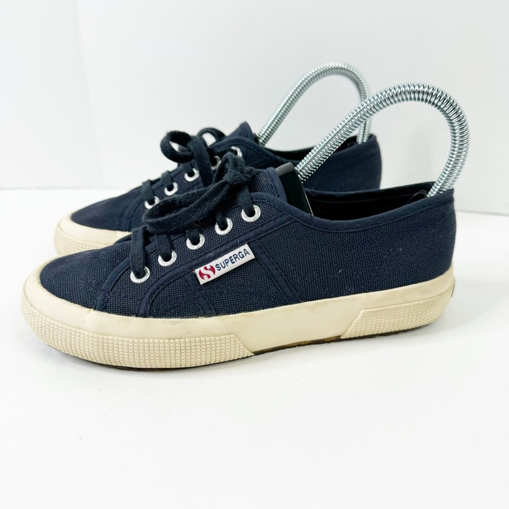 Superga Blue Lace Up Sneakers